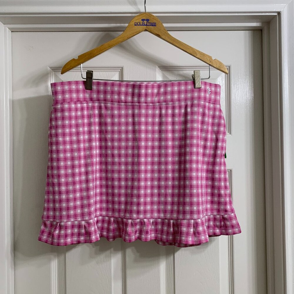 Izod Golf Womens Pink and White Skort, Size XL (NWT)